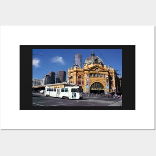 Flinders Street Station and Melbourne tram Posters and Art